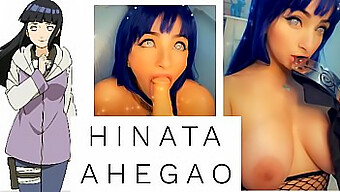 Hinata Ahegao Érzéki Szopása Naruto Cosplay-Vel